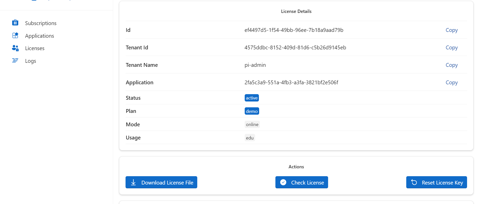 Steps to download the license